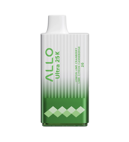 ALLO ULTRA 25K - Lemon Lime Cranberry Disposable Vape 20mg - Vapely - Buy Vape Online Canada
