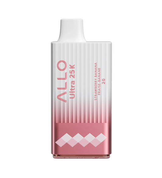 ALLO ULTRA 25K - Strawberry Banana Disposable Vape 20mg - Vapely - Buy Vape Online Canada