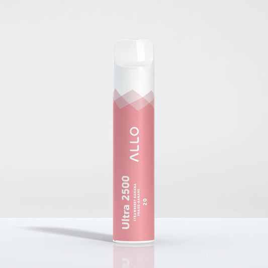 ALLO ULTRA 2500 - Strawberry Banana Disposable Vape 20mg - Vapely - Buy Vape Online Canada