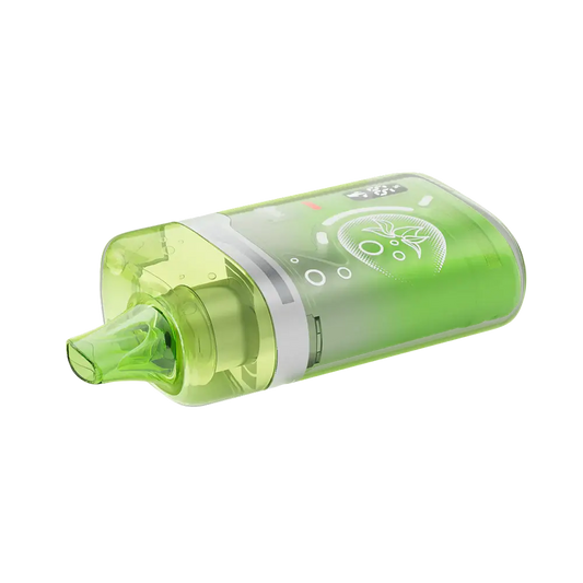 An ELFBAR BC Pro 80K Miami Mint disposable vape featuring a translucent green casing with a digital display and mint leaf graphics on a white background.