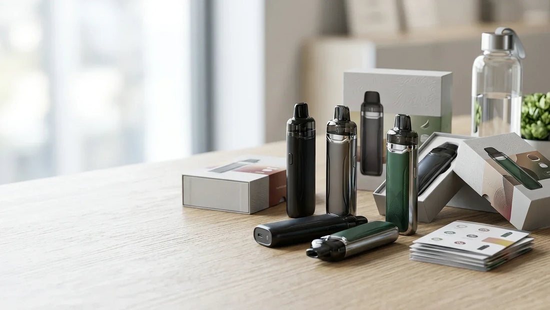 Flavour Beast Alpha 80K disposable vape devices in black on a Canada line guide cover