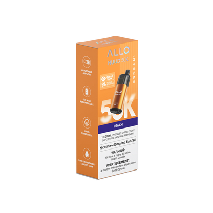 ALLO NUUD 50K INTENSE - Peach Disposable Vape - Vapely  - Buy Vape Online Canada