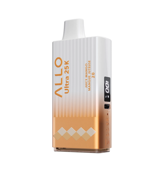 ALLO ULTRA 25K - Juicy Mango Disposable Vape 20mg - Vapely  - Buy Vape Online Canada