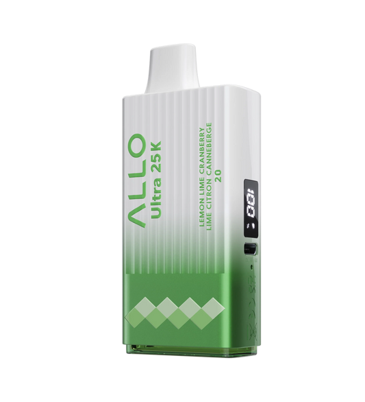 ALLO ULTRA 25K - Lemon Lime Cranberry Disposable Vape 20mg - Vapely  - Buy Vape Online Canada