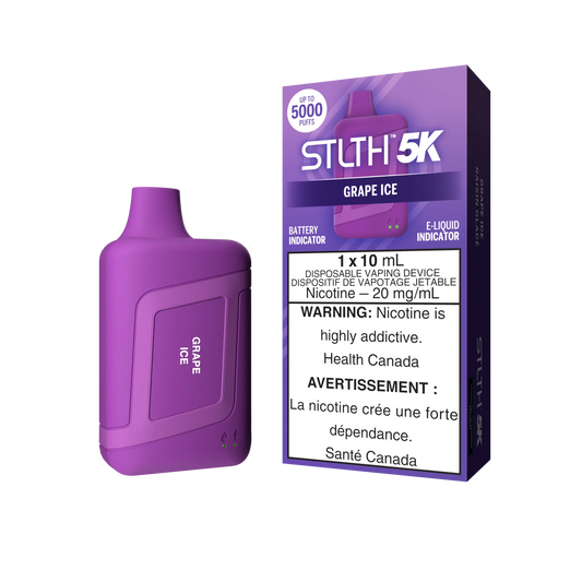 STLTH 5K - Grape Ice Disposable Vape - Vapely  - Buy Vape Online Canada