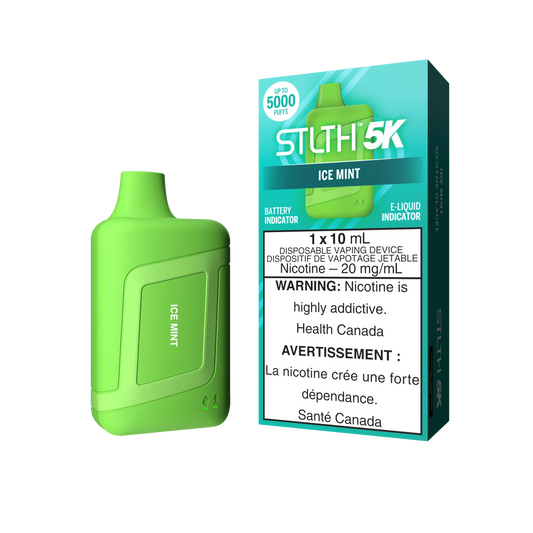 STLTH 5K - Ice Mint Disposable Vape - Vapely  - Buy Vape Online Canada