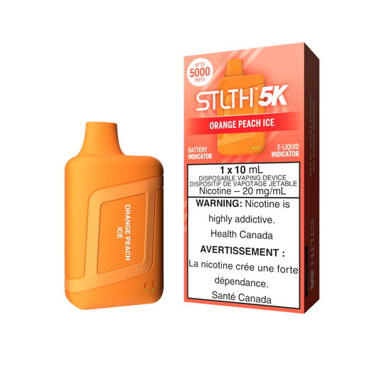 STLTH 5K - Orange Peach Ice Disposable Vape - Vapely  - Buy Vape Online Canada
