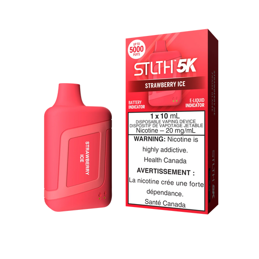 STLTH 5K - Strawberry Ice Disposable Vape - Vapely  - Buy Vape Online Canada