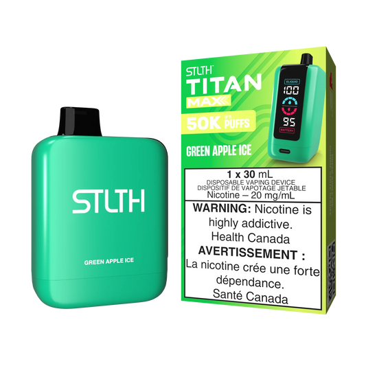STLTH TITAN MAX 50K - Green Apple Ice Disposable Vape