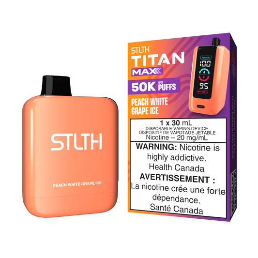 STLTH TITAN MAX 50K - Peach White Grape Ice Disposable Vape