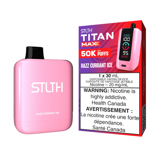 STLTH TITAN MAX 50K - Razz Currant Ice Disposable Vape
