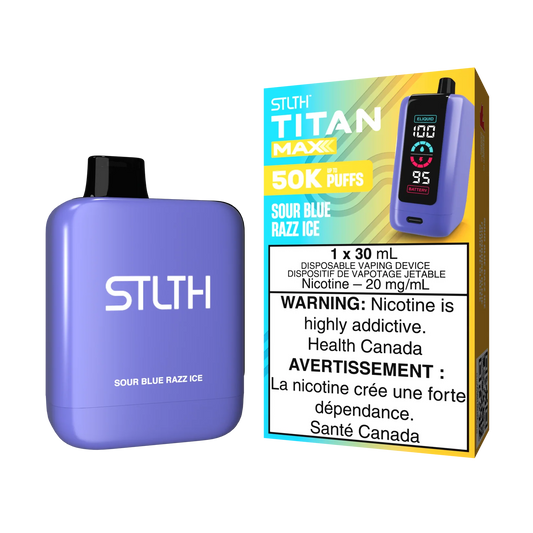 STLTH TITAN MAX 50K - Sour Blue Razz Ice Disposable Vape