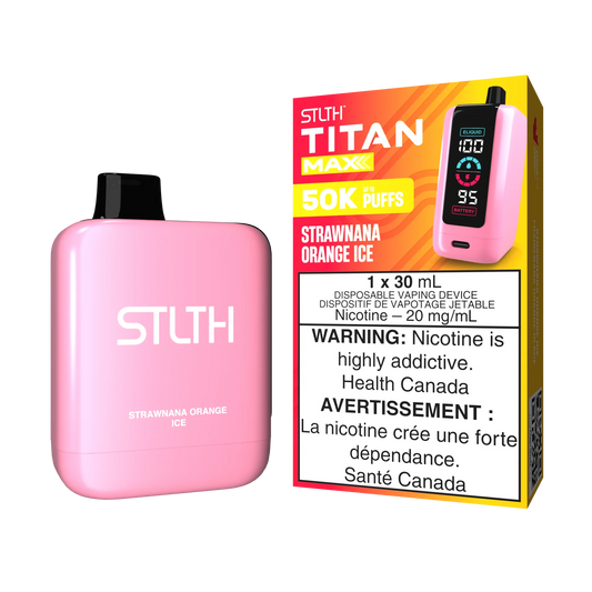 STLTH TITAN MAX 50K - Strawnana Orange Ice Disposable Vape