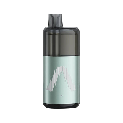 An ALLO NUUD 50K Intense Lemon Lime Cranberry disposable vape featuring a metallic mint green body with a white geometric logo and a translucent black mouthpiece.