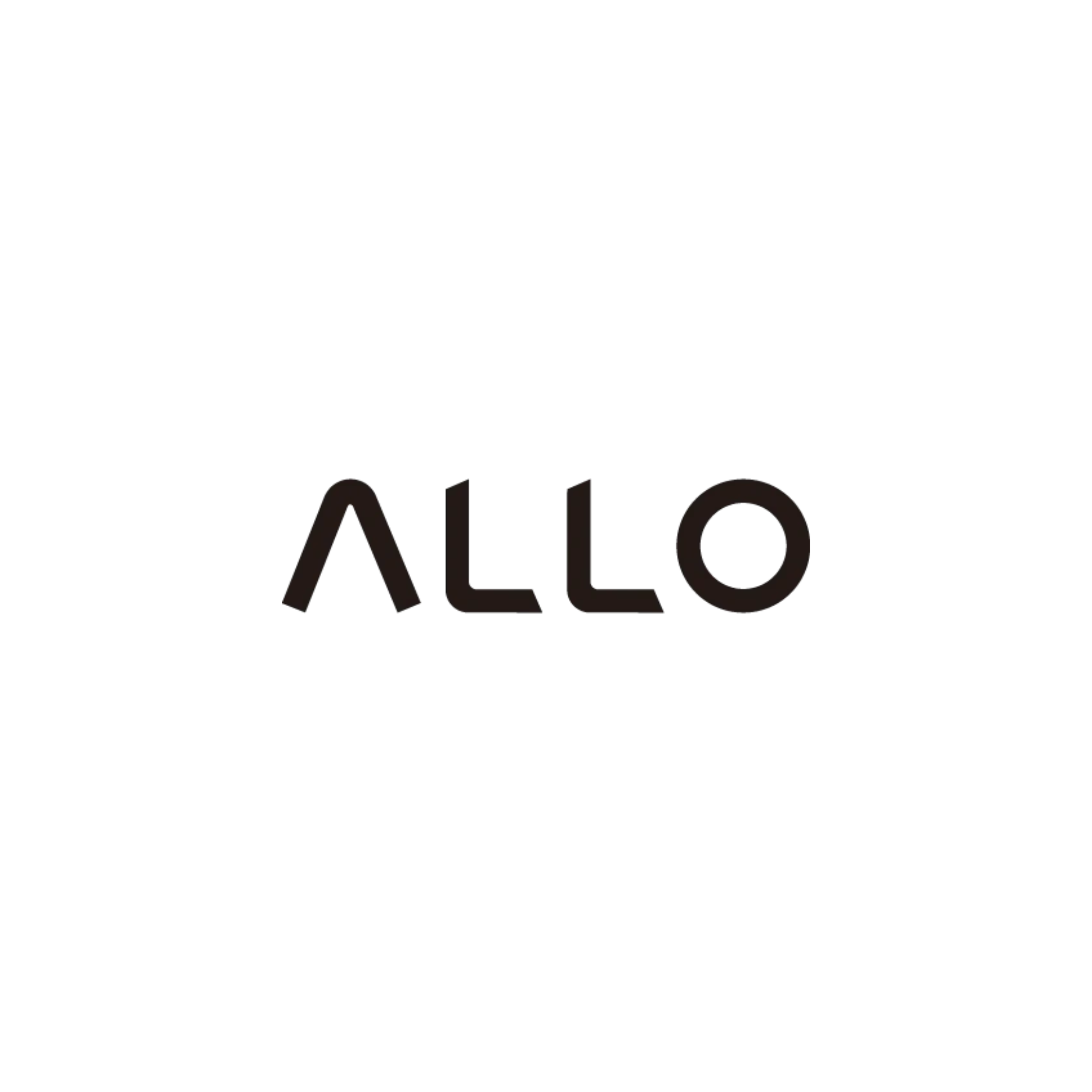 ALLO logo in black on a white background
