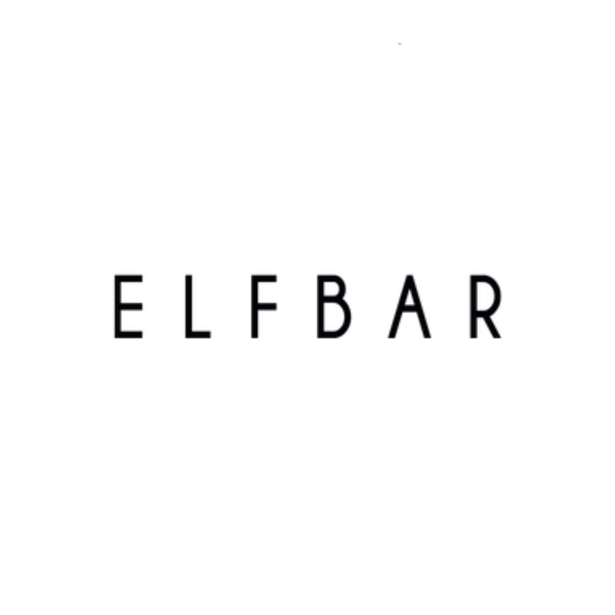 Black 'ELF BAR' text on a white background