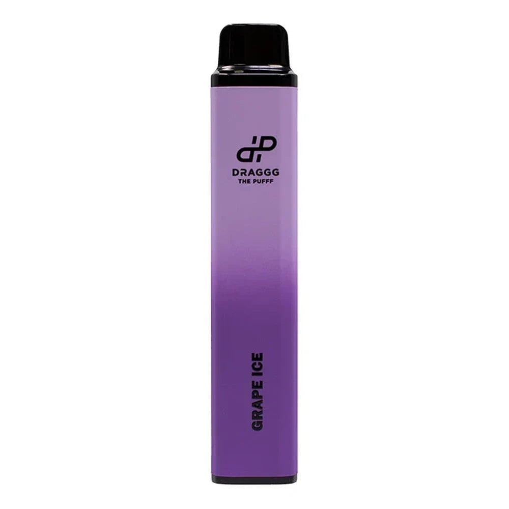 A Draggg 4K Grape Ice disposable vape pen featuring a purple gradient body