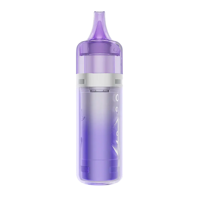 A side view of an ELFBAR BC Pro 80K Blueberry Sour Raspberry disposable vape featuring a translucent purple outer shell, a white center band, and a matching purple mouthpiece.