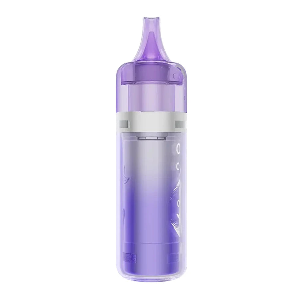 A purple ELFBAR BC Pro 80K Grape Ice disposable vape featuring a transparent outer shell, a white middle band, and a translucent purple mouthpiece against a white background.