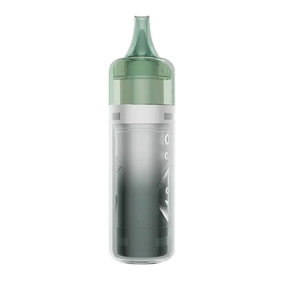 An ELFBAR BC Pro 80K Green Apple Ice disposable vape featuring a translucent outer shell, a green mouthpiece, and a dark internal cylinder with white graphic details.