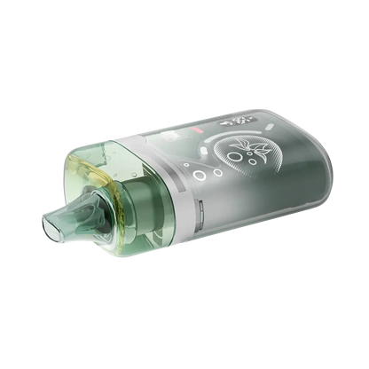 An ELFBAR BC Pro 80K Kiwi Guava Ice disposable vape featuring a translucent green and silver body with a digital display and fruit graphics.