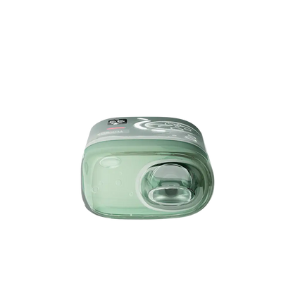 Top-down view of an ELFBAR BC Pro 80K Kiwi Guava Ice disposable vape featuring a light green translucent body, a clear mouthpiece, and a digital display screen showing battery and e-liquid levels.