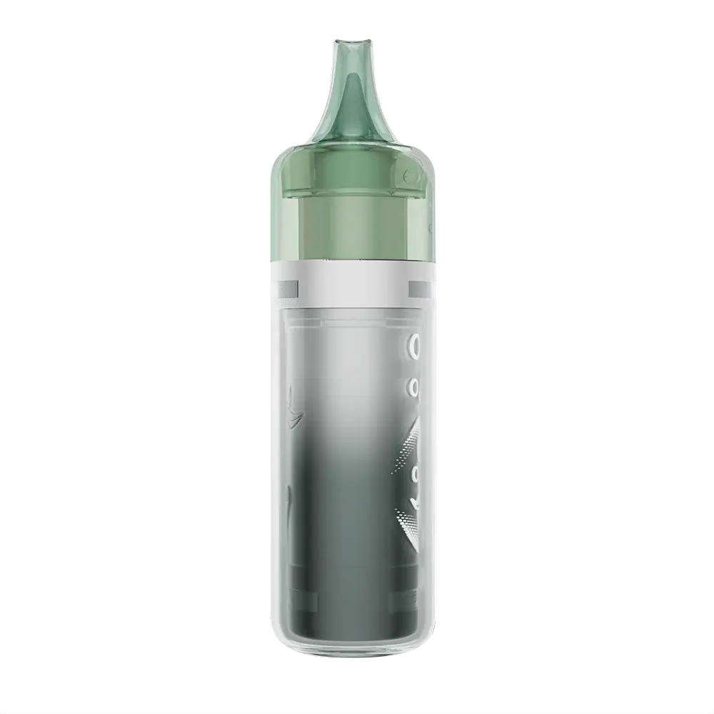 An ELFBAR BC Pro 80K Kiwi Guava Ice disposable vape featuring a translucent outer shell, a green mouthpiece, and a white internal body with a dark grey core.