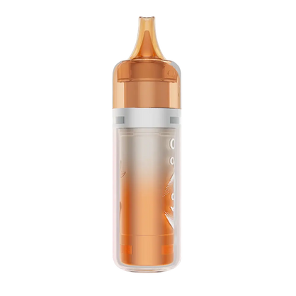An ELFBAR BC Pro 80K Peach Mango Watermelon disposable vape featuring a translucent orange and white outer shell with a clear mouthpiece.