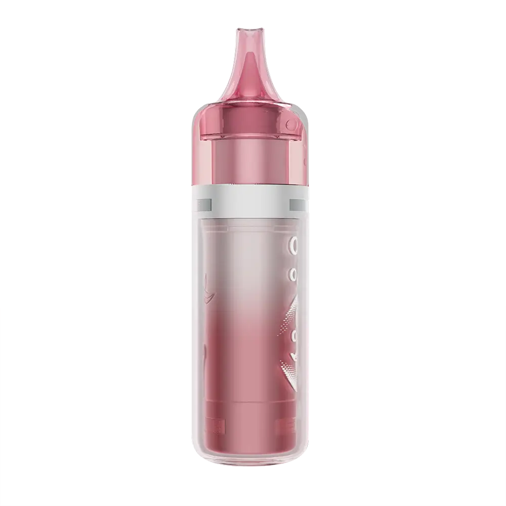 An ELFBAR BC Pro 80K Strawberry Ice disposable vape featuring a pink and white gradient body encased in a clear outer shell with a translucent pink mouthpiece.