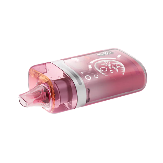 An ELFBAR BC Pro 80K Watermelon Ice disposable vape featuring a translucent pink shell with a rounded rectangular body and a clear mouthpiece against a white background.